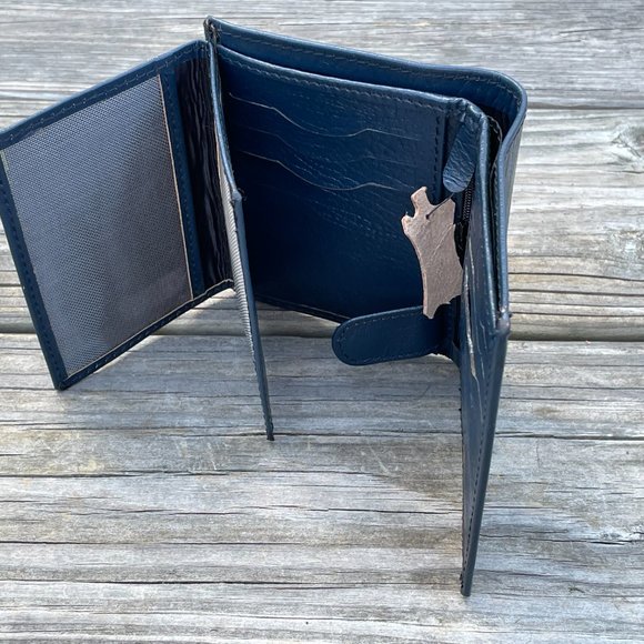 Handmade Leather Wallet Men Card Holder Purse Genuine Leather Bi fold Wallet - Picture 10 of 14